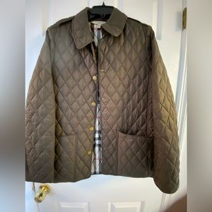 Burberry Brown Light weight women’s quilted jacket size LG